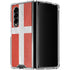 Denmark Flag Distressed Galaxy Z Fold4 5G Clear Case